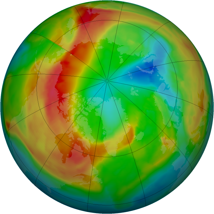 Arctic ozone map for 26 February 2011